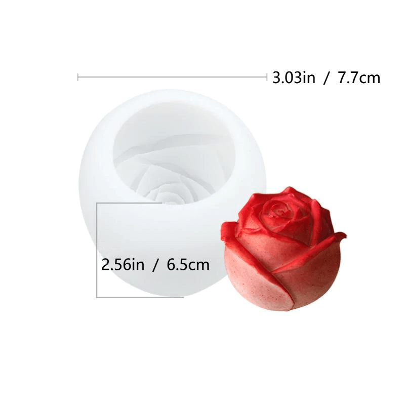 Skanto | 3D Silikon Rose Form Isbit Mold