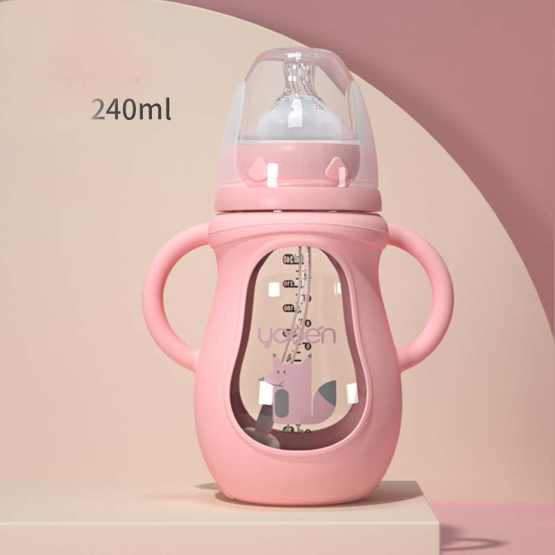 Norvo | Baby Drikkeflaske med Håndtak – Silikon med Myk Nipple & Dyre Design