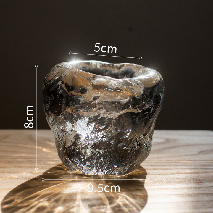 Skanto | Glass Tealight Holder – Dekorativt Lysestake laget av Klart Glass for Koselig Belysning
