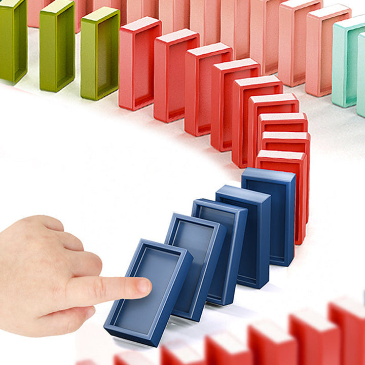 Skanto | Domino Pull Block Set, blokkenspil monterer