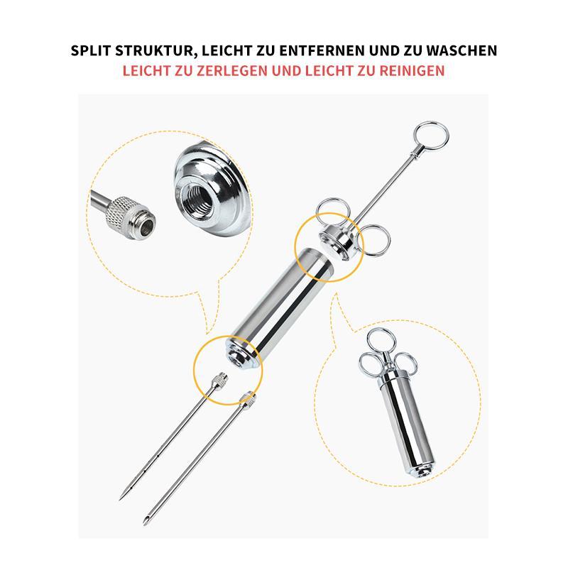 304 Marinade Injector laget av rustfritt stål for marinering av kjøtt på kjøkkenet | Skanto