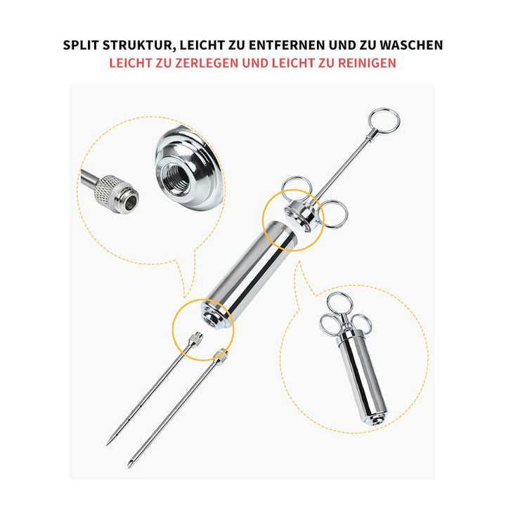 304 Marinade Injector laget av rustfritt stål for marinering av kjøtt på kjøkkenet | Skanto