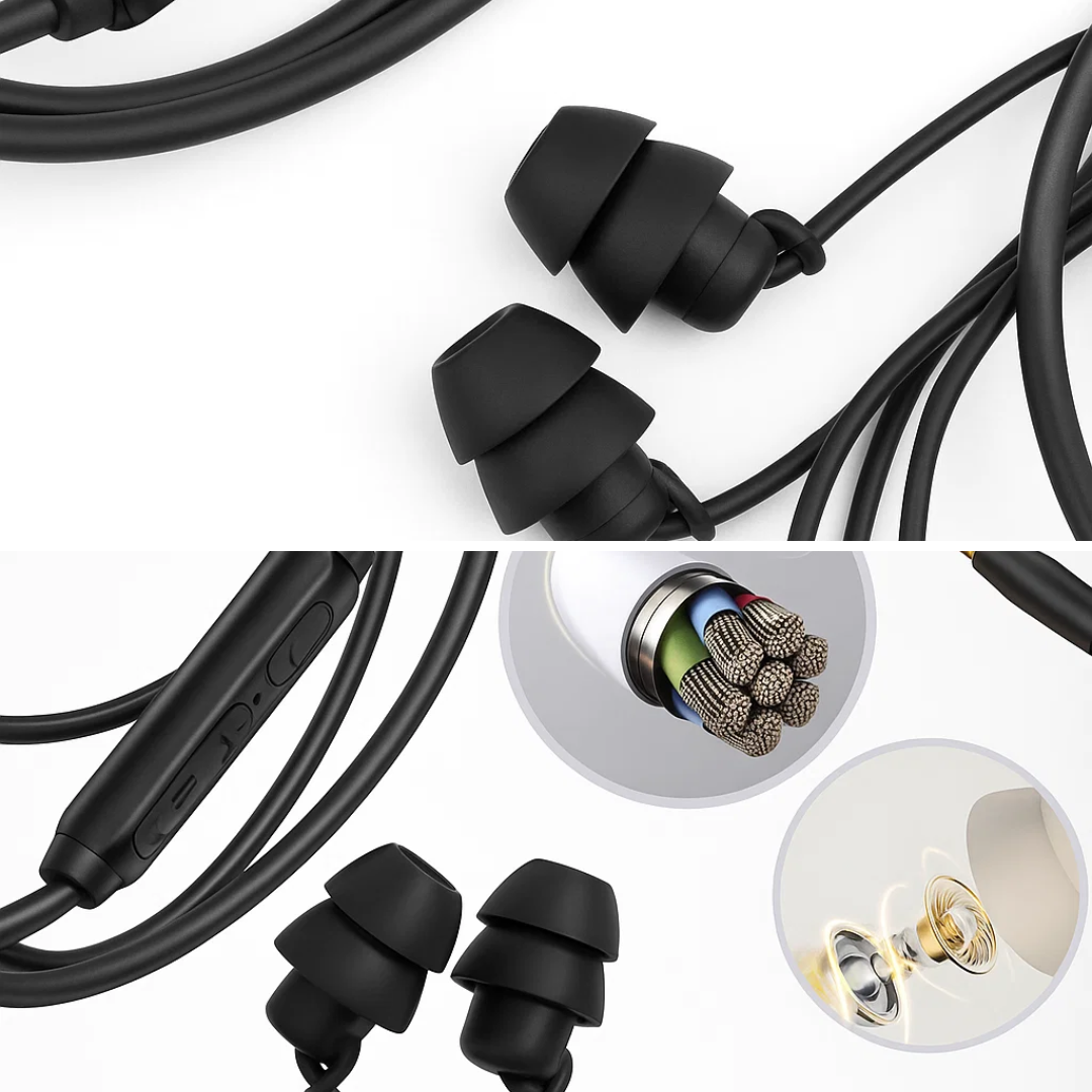 Støydempende – Ergonomisk Silikon – For Sidesovere – Blokkerer Snorking & Trafikk – Komfort Hele Natten Skanto