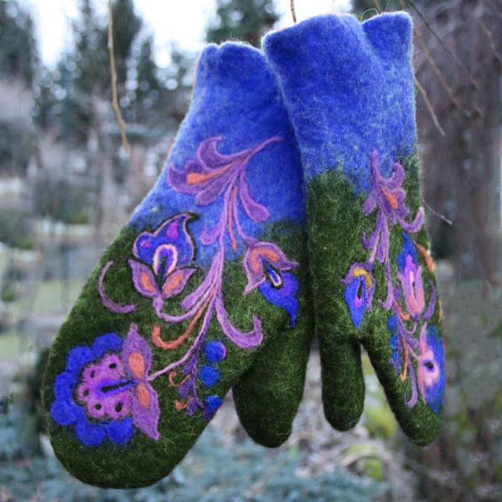 Håndvarmer med juleblomst broderi | Skanto