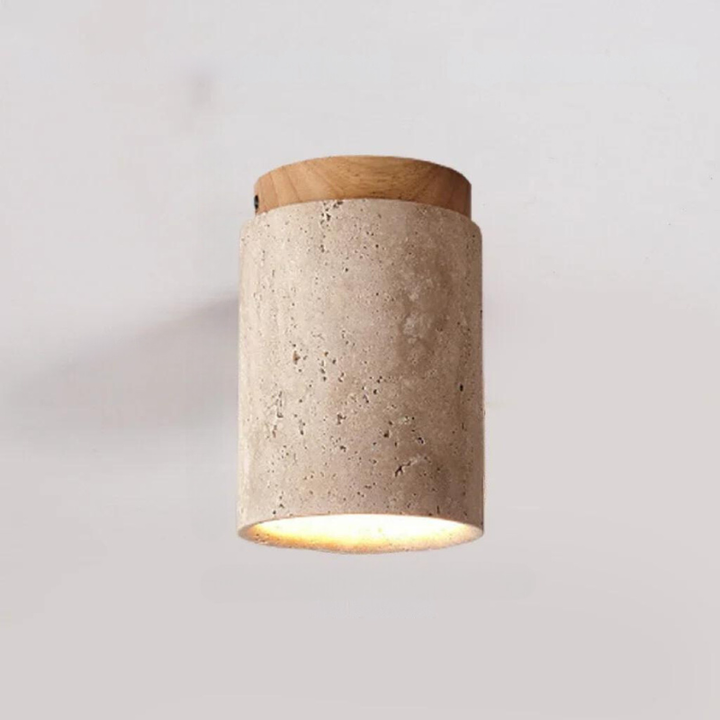 Skanto | Travertin LED Taklampe Innfelt Design