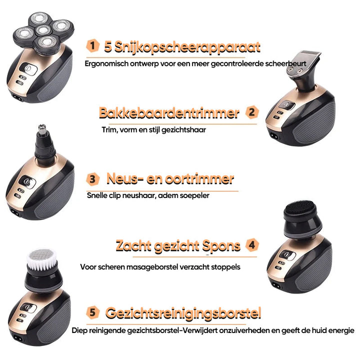 Skanto | Multifunksjonell 4D Elektrisk Barbermaskin