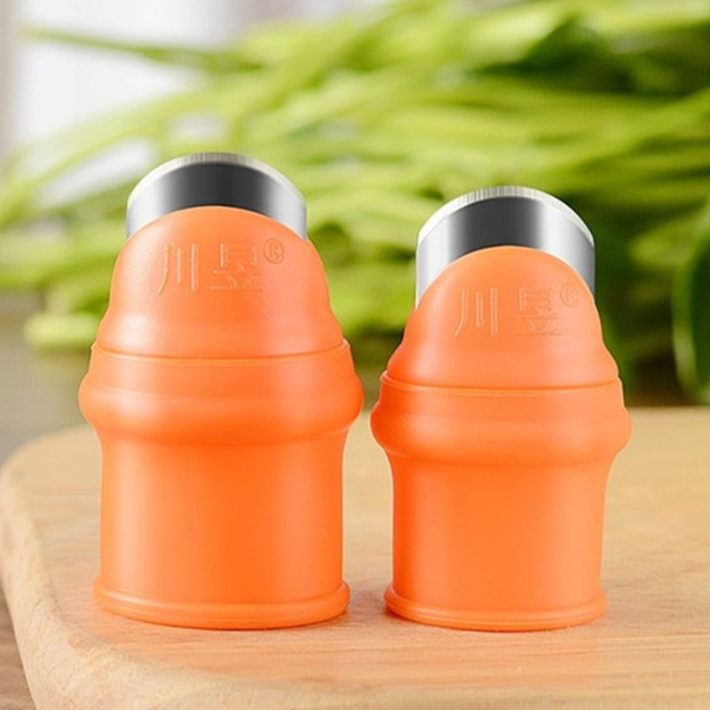 Norvo | Fingertupper Beskyttere med Kuttblad, for å Kutte Grønn Løk, Hvitløk, Ingefær & Mer