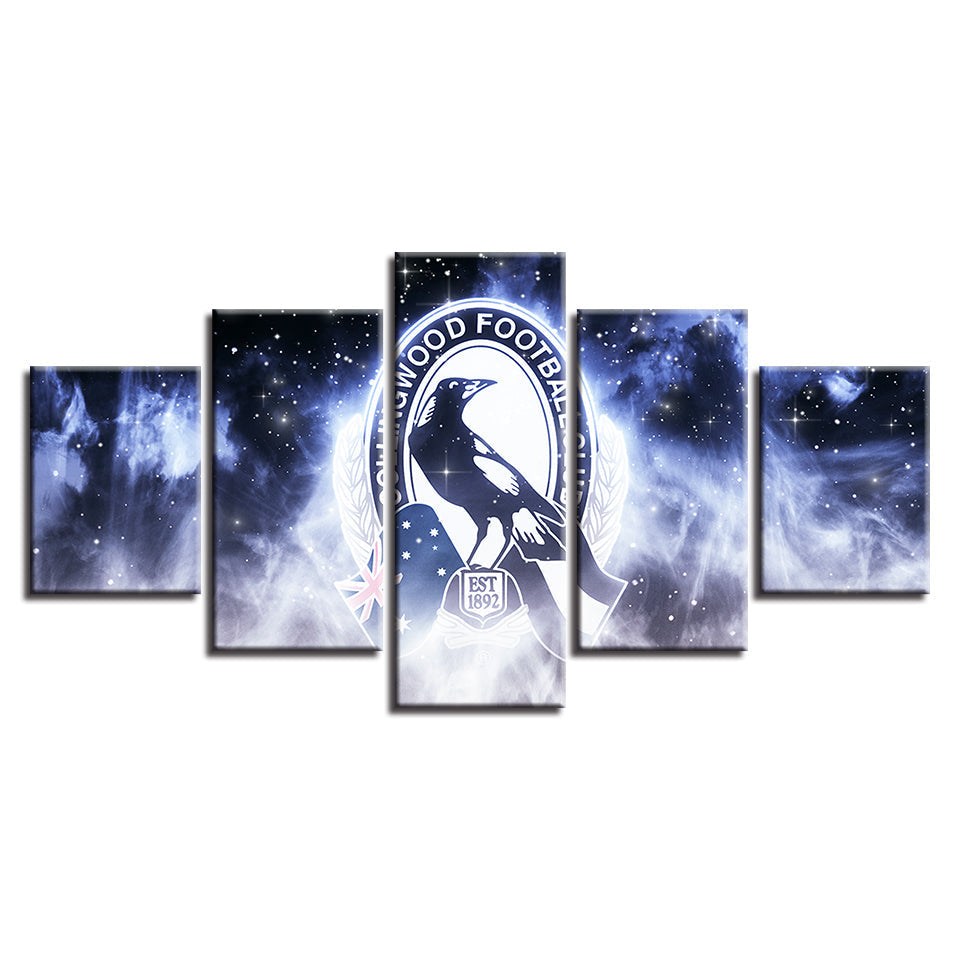 Collingwood Football Club 5 stk - lerret veggkunst maleri | Skanto