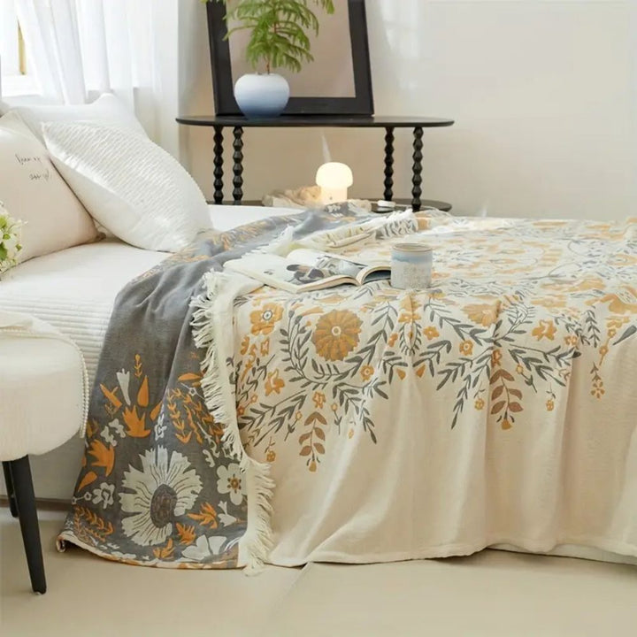 Skanto | Versailles-Inspirert Reversibel Blomsterpledd