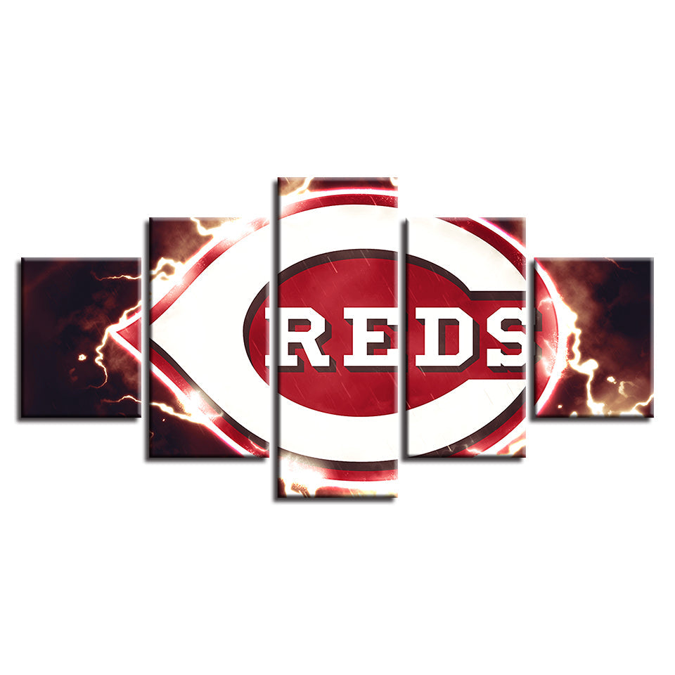 Cincinnati Reds 5 deler lerret veggkunst maleri | Skanto
