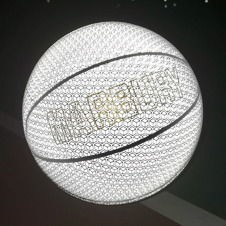 Skanto | Kule Luminøse Basketball, med Standard Størrelse, Mykt Skinn og Moderat Sprett