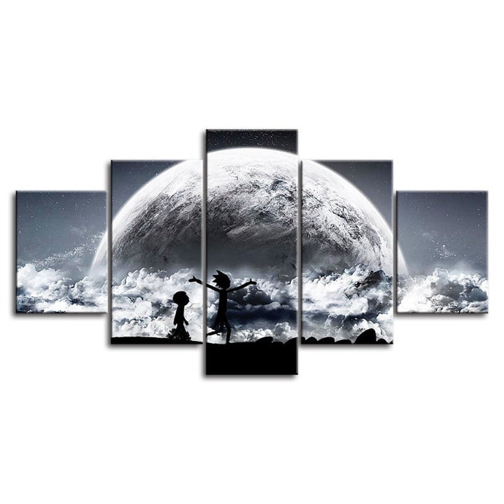 5 Stykker Awesome Galaxy View - Lerret Veggkunst Maleri | Skanto