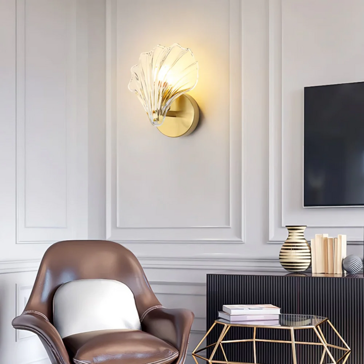 Skanto | Glass skall vegglampe