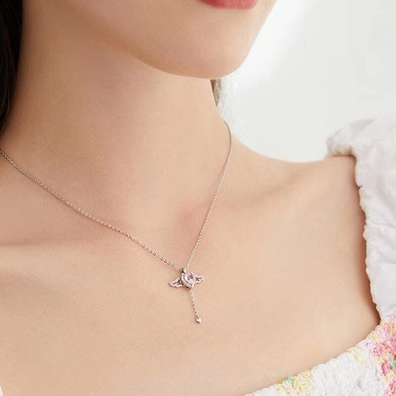 Skanto | Pink Angel Wings Necklace