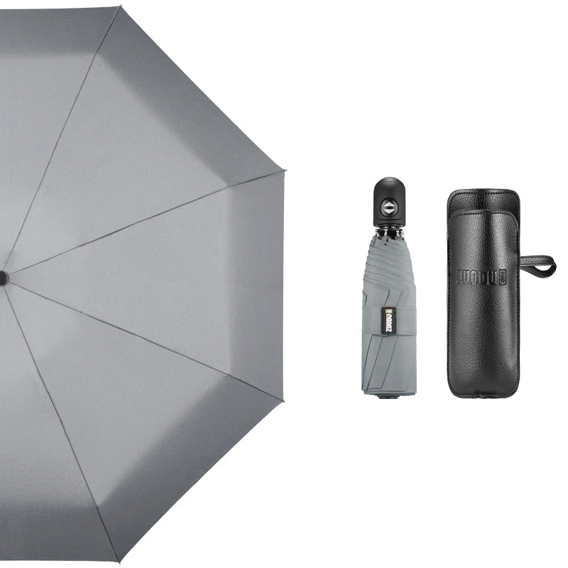 Skanto | Super Portable Auto Åpne/Lukke Vindresistent Paraply med 12 Ribber, 5-Fold & Ergonomisk Håndtak