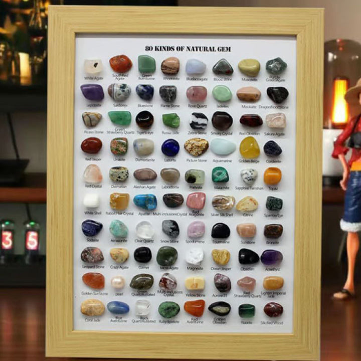Skanto | 80 Mineral Spesimen Rammet Boks