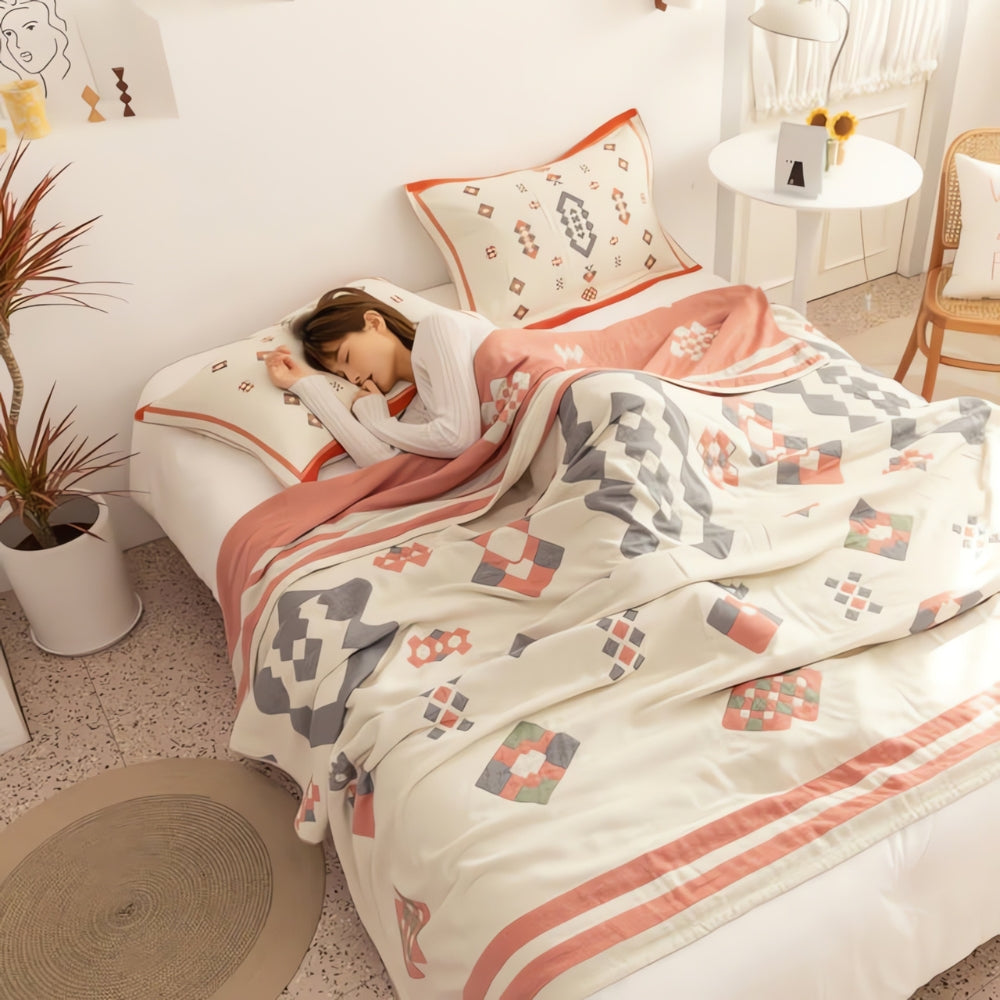 Skanto | Chevron Design Fire-lags Bomullspledd
