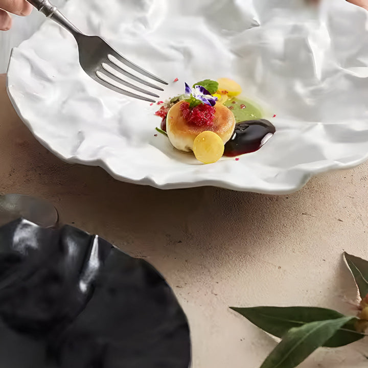 Skanto | Håndlaget krøllet papir keramikkplate