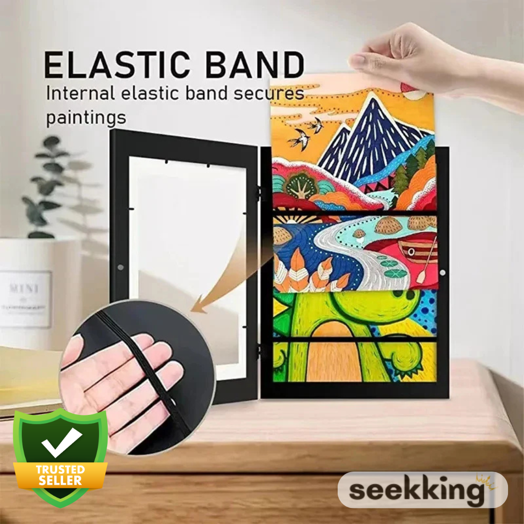 Norvo | ArtNest Magnetisk Ramme | Kreativ utstillingsløsning for barns kunstverk