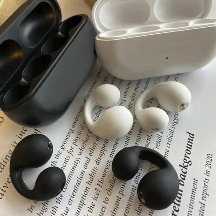 Bone conduction headphones with clip for the ear, wireless | Skanto