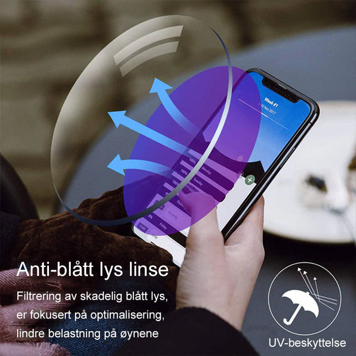 Skanto | Lesebriller, Anti-Blått Lys, Ultralette