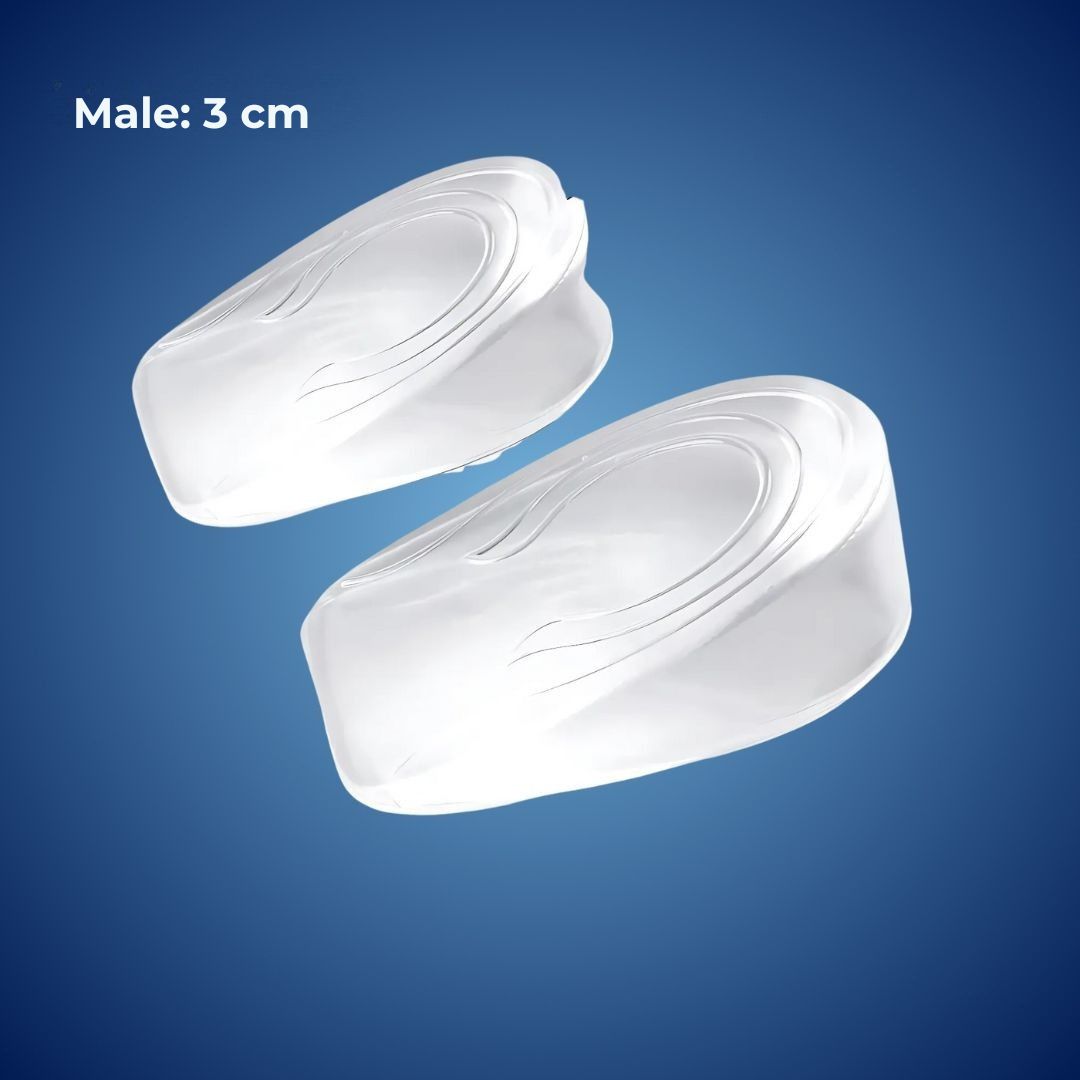LiftComfort Silikon Gel Hæløkningsinnlegg | Høydeøkning - Smertelindring for Plantar Fasciitis - Støtdemping - Bedre Holdning Skanto