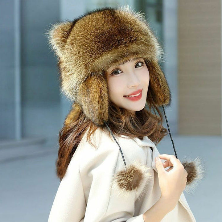 Skanto | Søt Faux fur Raccoon Tail Foreldrebarn Plush Hatt
