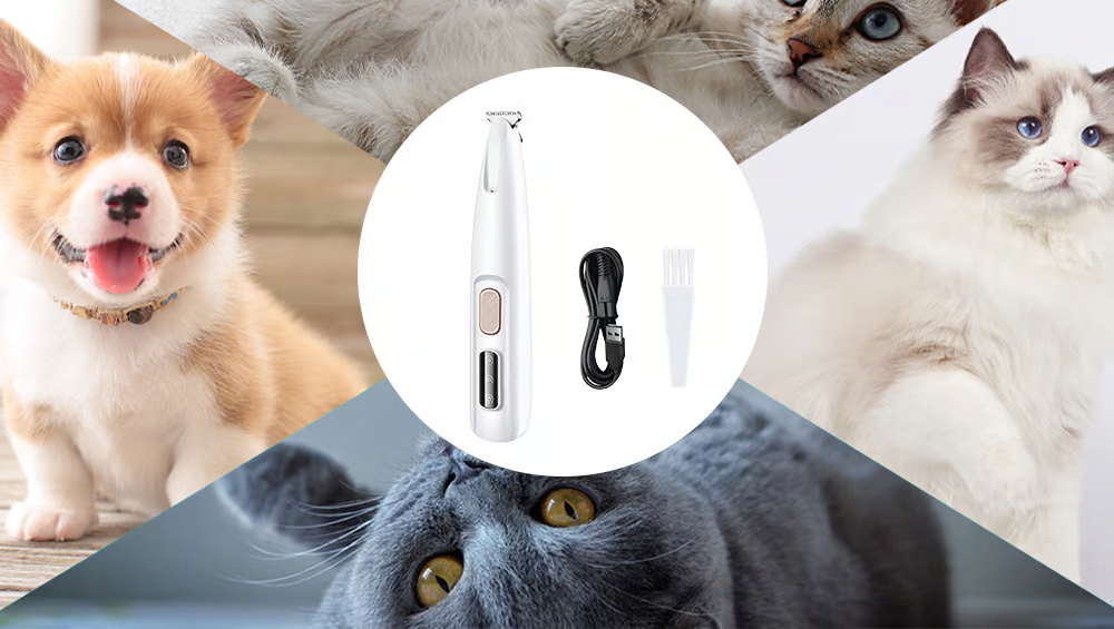 Norvo | Brightpaws | Dyrehårklipper Med LED Lys - Opplys Ditt Kjæledyrpleieopplevelse