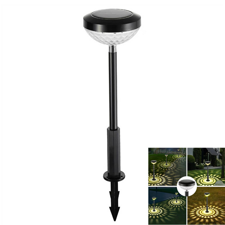 Skanto | Solhage Lampe med Fargeendring – LED Hagebelysning for Utendørs Bruk med Blomster Mønster