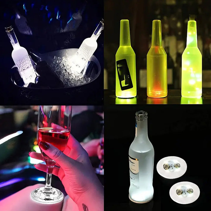 Skanto | LED lysende flaske klistremerker og coasters