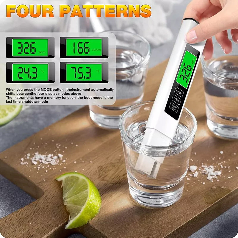 Skanto | Ny 4 i 1 Tds Meter Digital Vann Tester