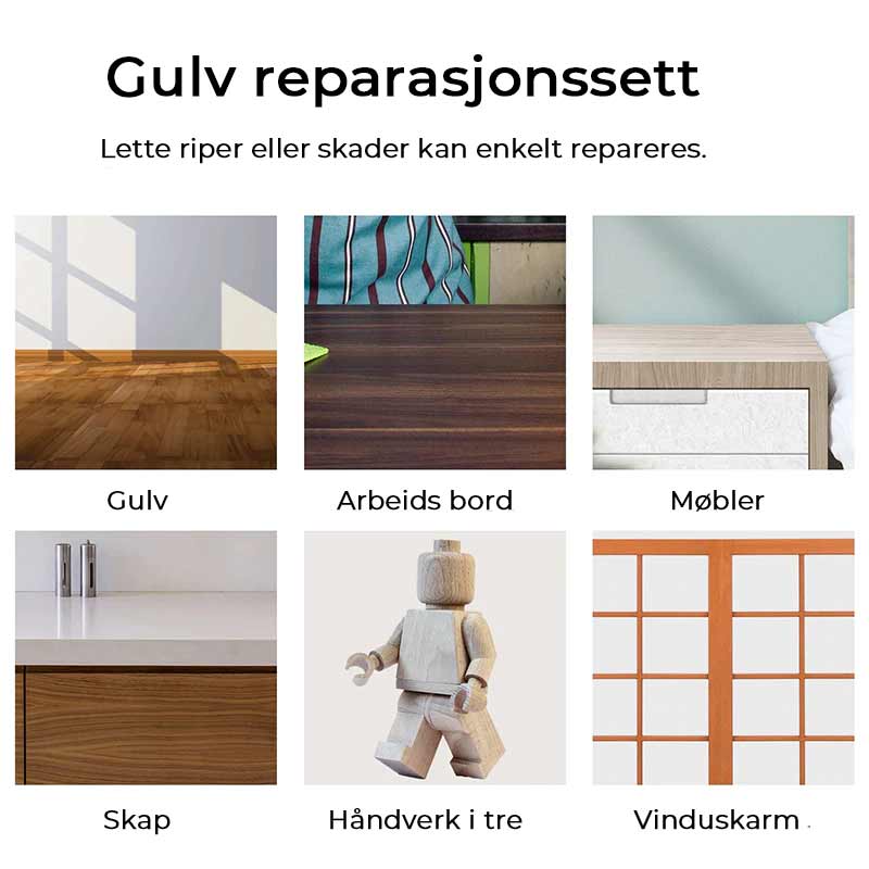 Norvo | Reparasjonssett for tregulvmøbler