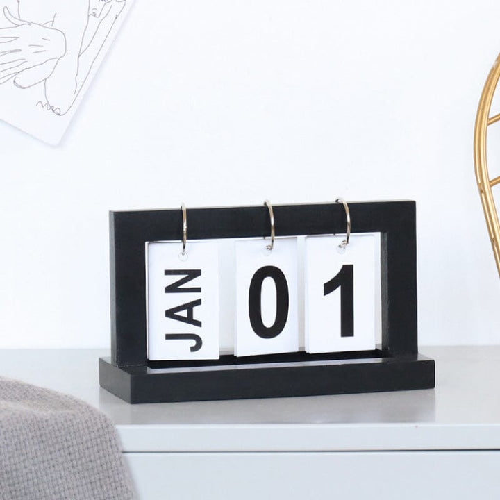 Dutch Teak Wood Skrivebordskalender | Skanto