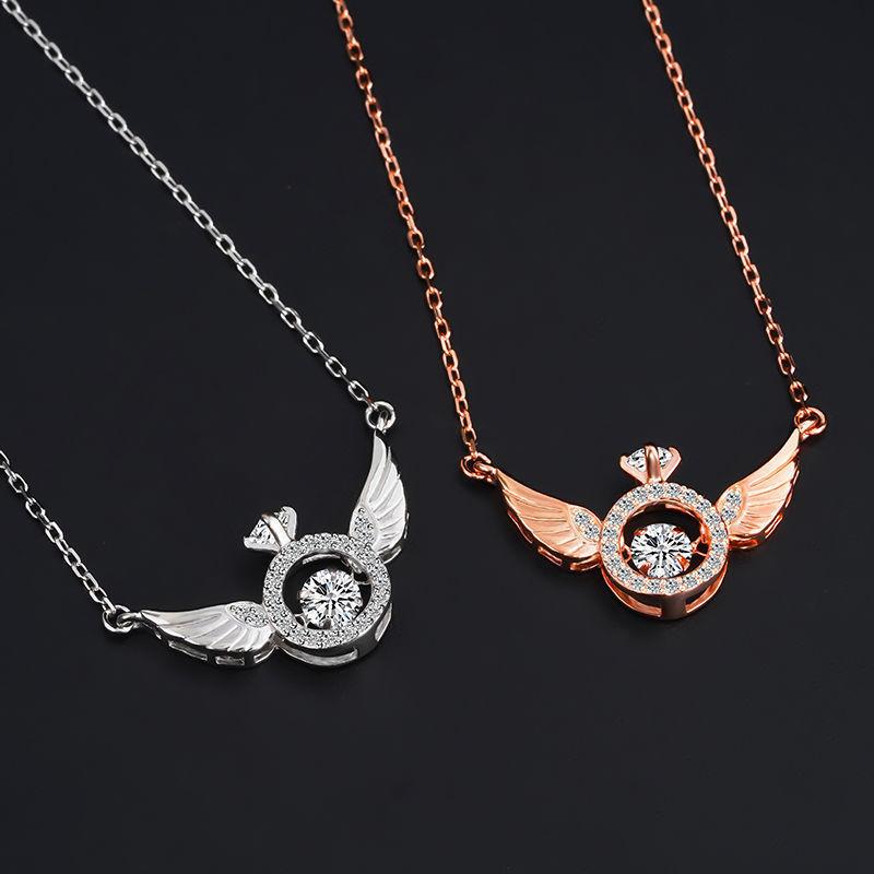 Skanto | Engelving Rhinestone Halskjede