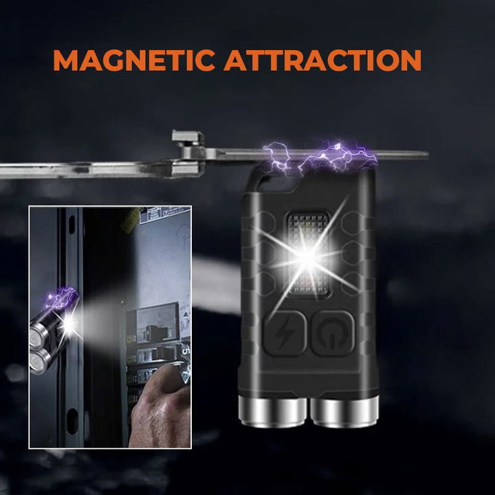 Skanto | Magnetisk Mini Nøkkelring Lommelykt