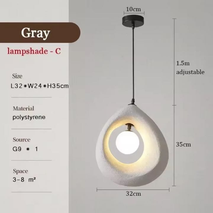 Skanto | Japansk Wabi Sabi Pendellampe med Minimalistisk Design