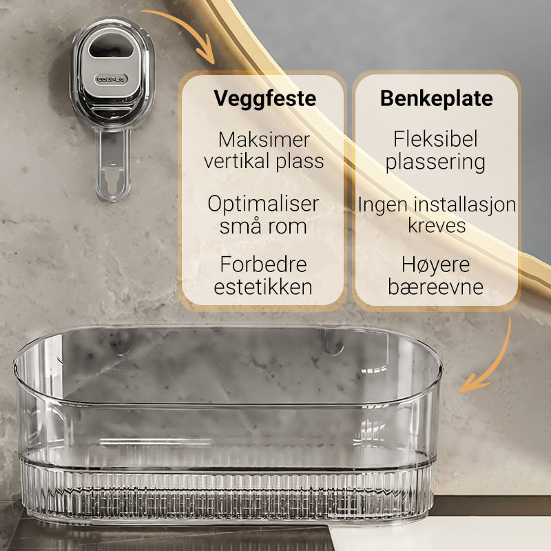 Skanto | Oppbevaringsstativ med sugekopp og dreneringshull