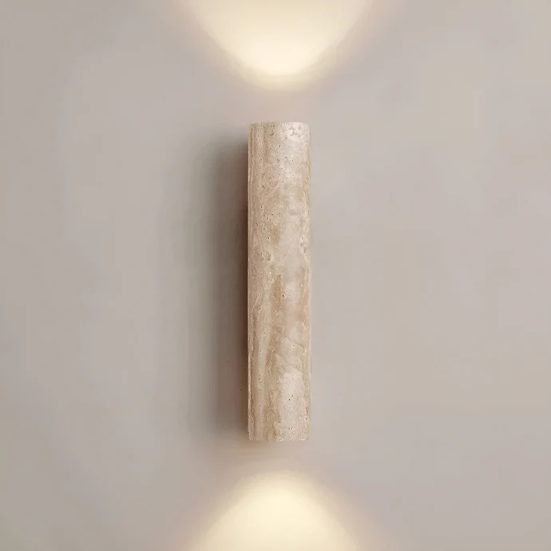 Skanto | Designer LED Vegglampe med Marmorfinish i Wabi Sabi Stil