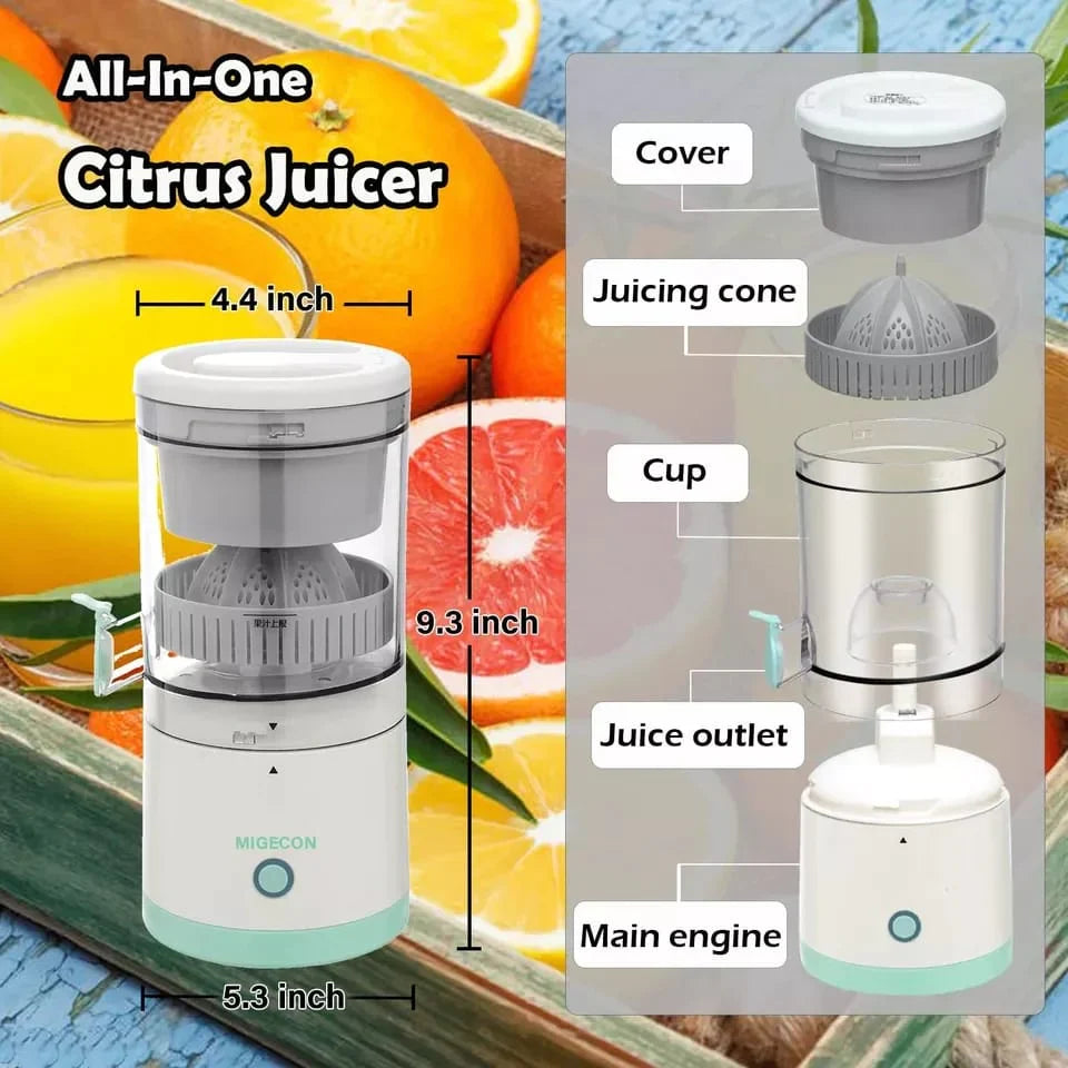 Sitrus Saftpresse Oppladbar Bærbar Juicer Skanto