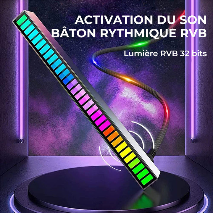 Lydaktivert RGB lyslist trådløs | Skanto