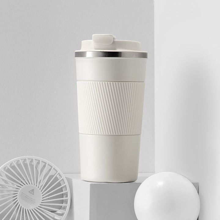 Skanto | Isolert Kanne i Rustfritt Stål, med Toventil, Lekkasjesikker Design og Stor Munning for Enkel Rengjøring