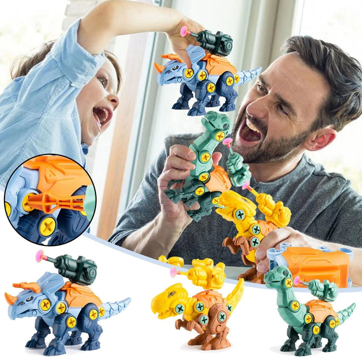 Skanto | Dinosaur Skru Sett med Sugkoppe Kanon