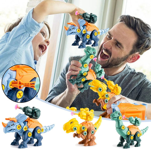 Skanto | Dinosaur Skru Sett med Sugkoppe Kanon