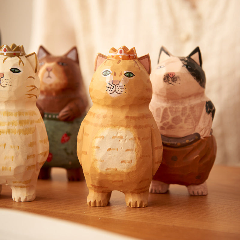 Håndlaget Søt Katt Treutskjærings Ornamenter | Skanto