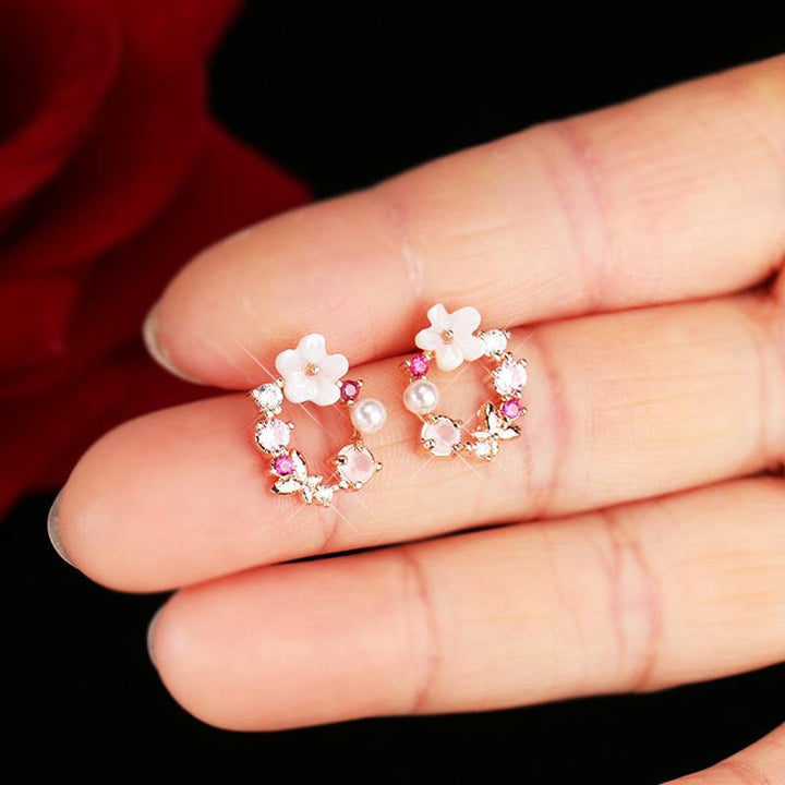 Skanto | Blomster Perle Øredobber