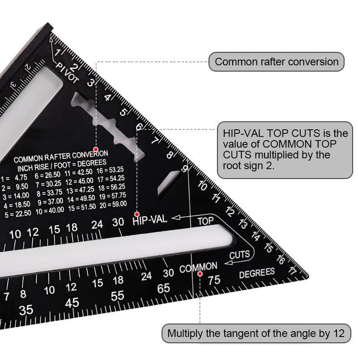 Skanto | 7/12 tommers trekantet tømreregel