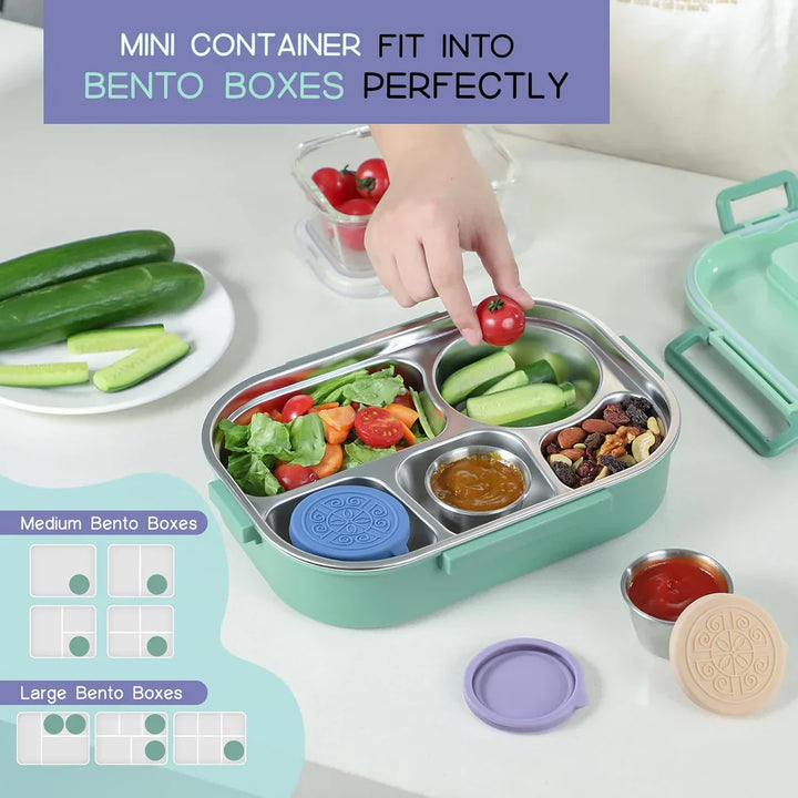 Skanto | Tett Stainless Steel Sauce Beholdere (Sett med 6)