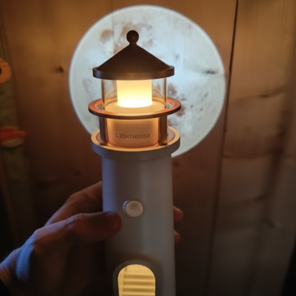 Skanto | Månelampe Fyrtårn Prosjektor LED Lys Bluetooth Oppladbar