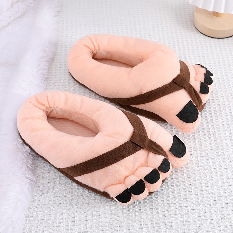 Skanto | Morsomme fotplush novitetssandaler