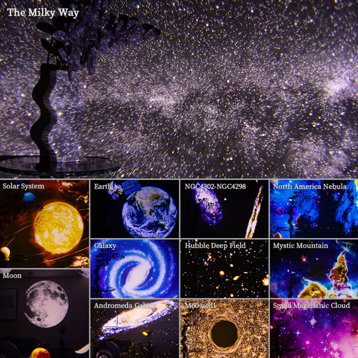 Skanto | Celestial Dreams: 360° Planetarium Galakseprosjektor - Full rom dekning